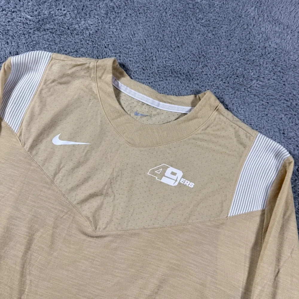 Nike San Francisco 49ers Coaches Shirt Men Large Long Sleeve Dri-FIT Performance